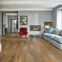 Living room with Victoria Wood Plank flooring