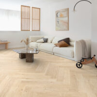 living room herringbone