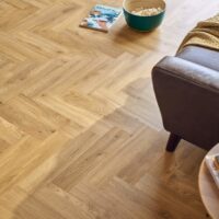 Amtico Hunters Oak flooring in a living room