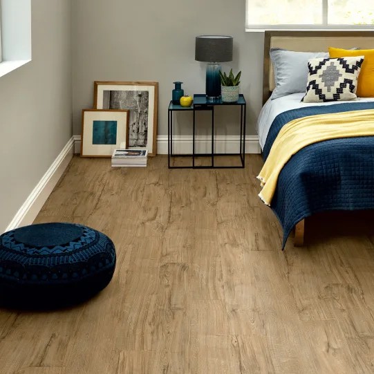 Amtico Featured oak flooring in a bedroom