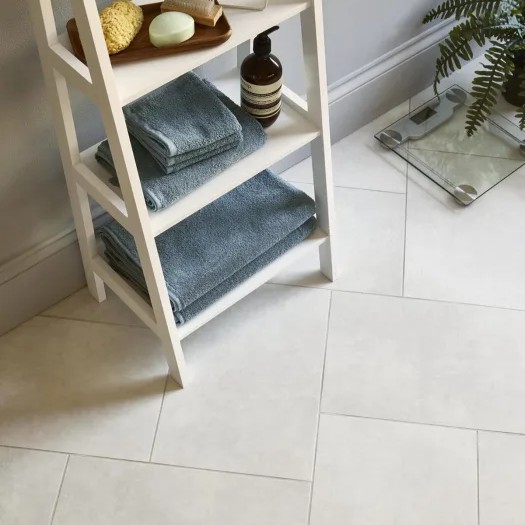 Amtico Snow flooring in a bathroom