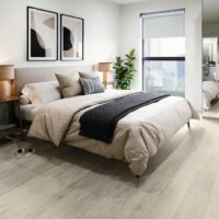 Salt washed Timber flooring in a bedroom