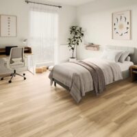 Amtico Sunwashed Oak flooring in a bedroom