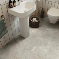 Amtico Abbey stone flooring in a bathroom