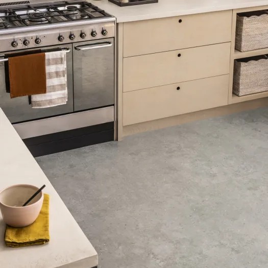 Amtico Cementa Bilbao flooring in a kitchen