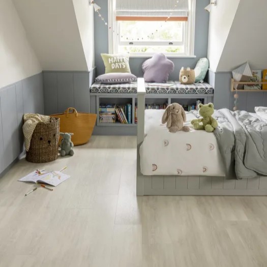 Amtico Oyster oak flooring in a child's bedroom