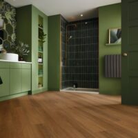 Palio Tevere Limed oak flooring in a bathroom
