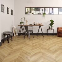 Universal Design Fishbone Hardwick Medium room with desk and seating
