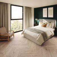 amtico Scandi Oak flooring in a Bedroom
