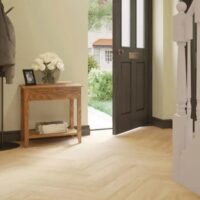 Amtico Linden Oak Parquet flooring in a hallway