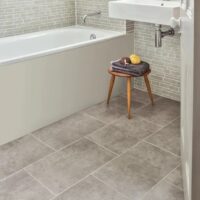 Amtico century concrete flooring in a bathroom