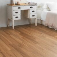 Amtico Smoothbark Hickory flooring in a bedroom