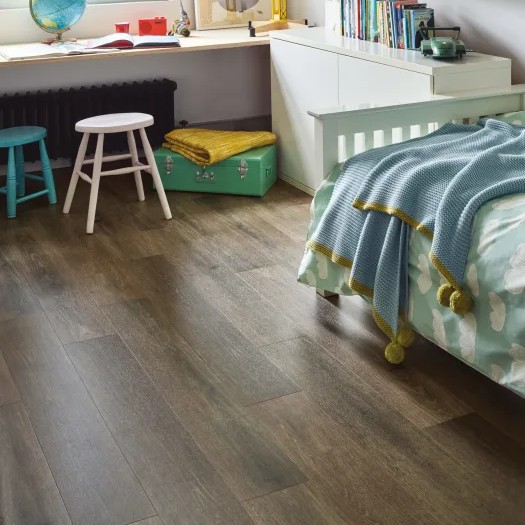 Amtico Noble oak flooring in a bedroom