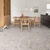 Living Room with Ceppo flooring by Floorify