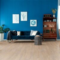 Elba Oak Beige flooring in a living room