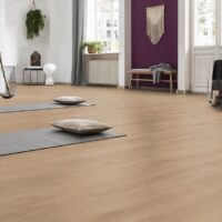 Harmony Oak Natural laminate flooring in a living room